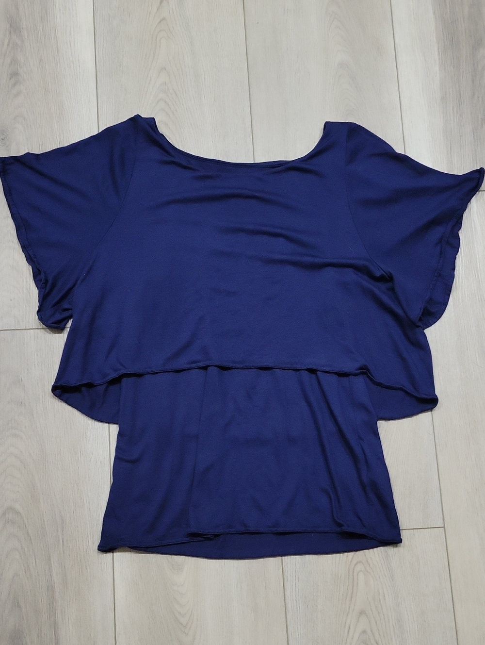 Women’s Flutter Layered Top - Navy Blue